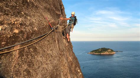 Rock climbing on Sugarloaf Mountain in Rio de Janeiro - Via Ferrata CEPI