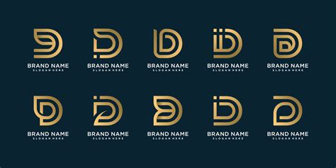 Set of monogram letter D logo template 7169079 Vector Art at Vecteezy