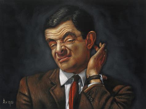 Mr. Bean, Rowan Atkinson Portrait Painting by Argo - Pixels