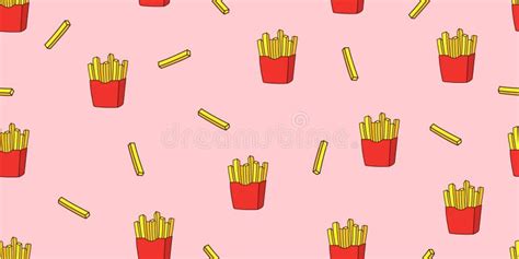 Seamless Pattern with Fast Food and Drink. Stock Vector - Illustration ...