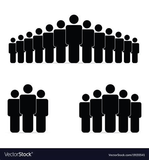 People silhouette icon Royalty Free Vector Image