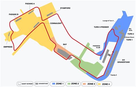 Singapore F1 Track & Grandstand Guide | Marina Bay Circuit | Marina Bay ...