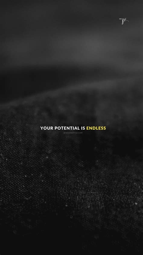 Your potential is endless inspirational quote wallpaper - VIVE CON STYLE