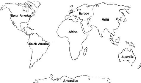 7 Continents Map For Kids | World map coloring page, Maps for kids ...