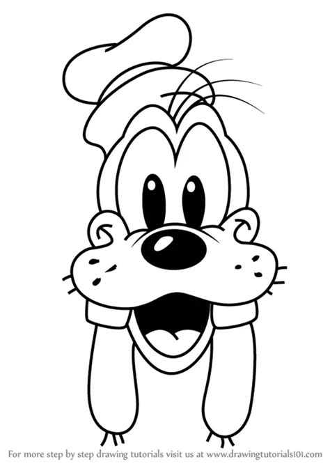 How to Draw Goofy Face from Mickey Mouse Clubhouse (Mickey Mouse ...