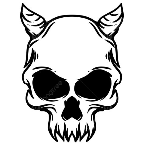 Devil Skull Art Logo Vector, Skull, Skull Devil, Skull Mascot PNG and ...