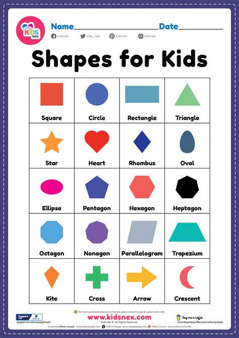 Shapes for Kids Printable - Free PDF for Preschool Children