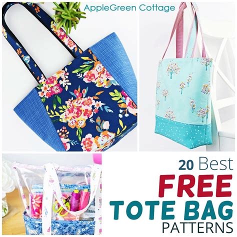 20 Best Tote Bag Patterns - AppleGreen Cottage