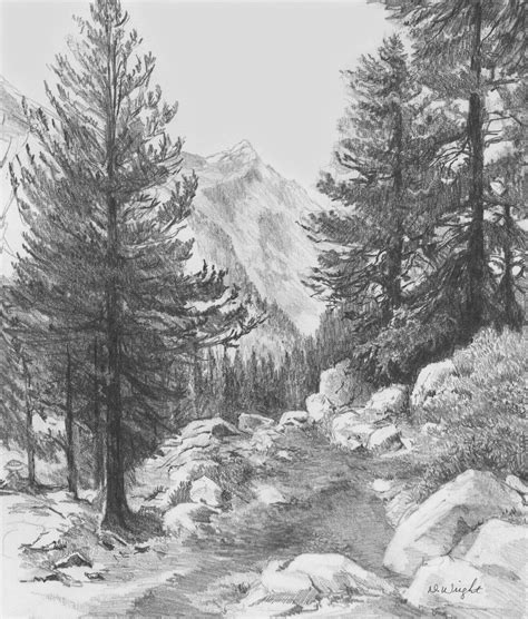 Pencil Drawing Landscape Images - pencildrawing2019