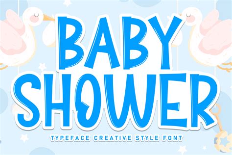 Baby Shower Font by Creativewhitee · Creative Fabrica