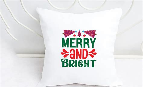 Merry and Bright SVG Graphic by Creative Art · Creative Fabrica