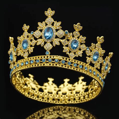 Baroque Luxury Bridal Tiaras and Crowns Queen Royal King Diadem Head ...