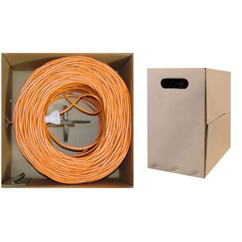 Cable, Bulk, CAT6, 550MHz, UTP, Solid, 23 AWG, Plenum (CMP), Orange ...