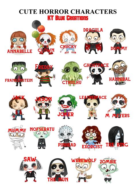 Horror Movie Name Banner Cute Horror Banner Choose Your Characters ...