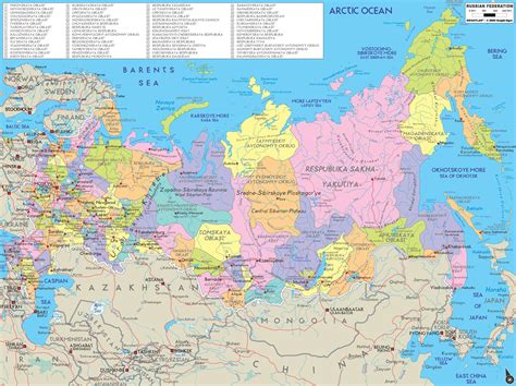 Map of Russia cities: major cities and capital of Russia