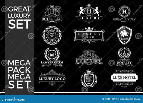 Great Luxury Set, Royal and Elegant Logo Template Vector Design Stock ...