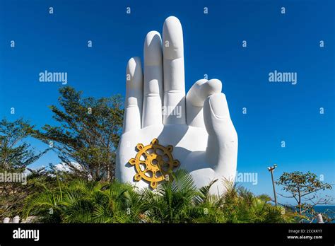 Giant hand sculpture in nanshan temple hi-res stock photography and ...