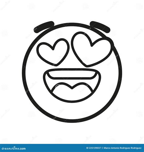 Isolated Heart Eyes Emoji Face Stock Vector - Illustration of emotion ...