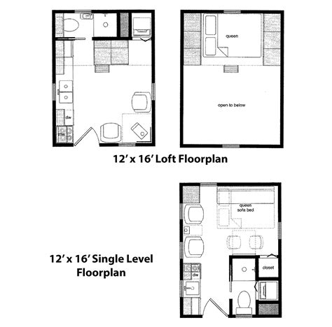 12 X 16 Cabin Floor Plans - floorplans.click