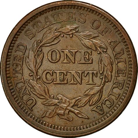 One Cent 1845 Braided Hair, Coin from United States - Online Coin Club