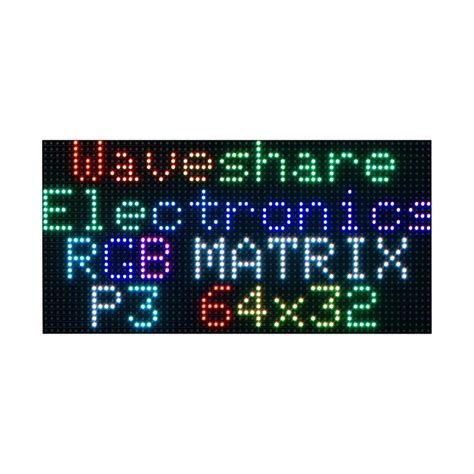 RGB Full-Color LED Matrix Panel, 64×32 Pixels, Adjustable Brightness ...