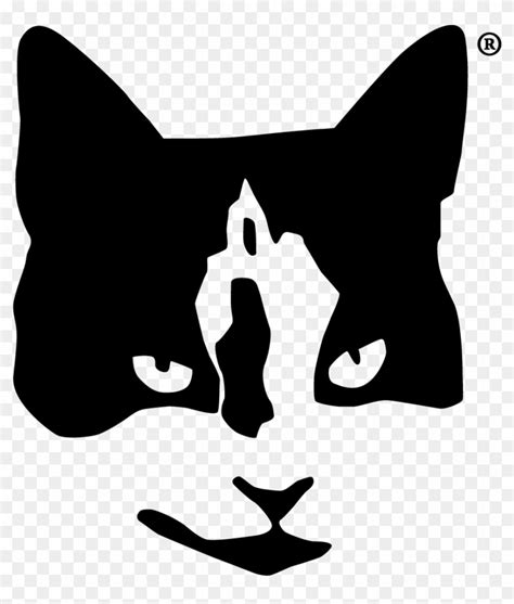 Cat Black And White Image Png - Image Of Cat