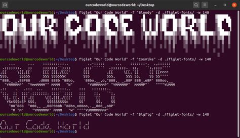 How to generate ASCII Art Text from the CLI using Figlet in Ubuntu 18. ...