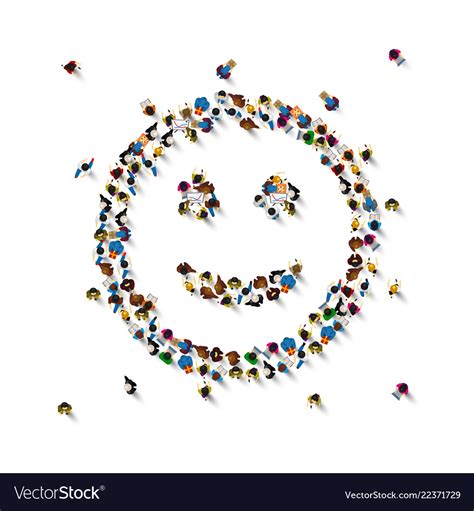 Many people sign emoji Royalty Free Vector Image