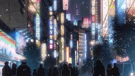 Night City Anime Scenery Wallpaper : Anime City Night Wallpapers ...