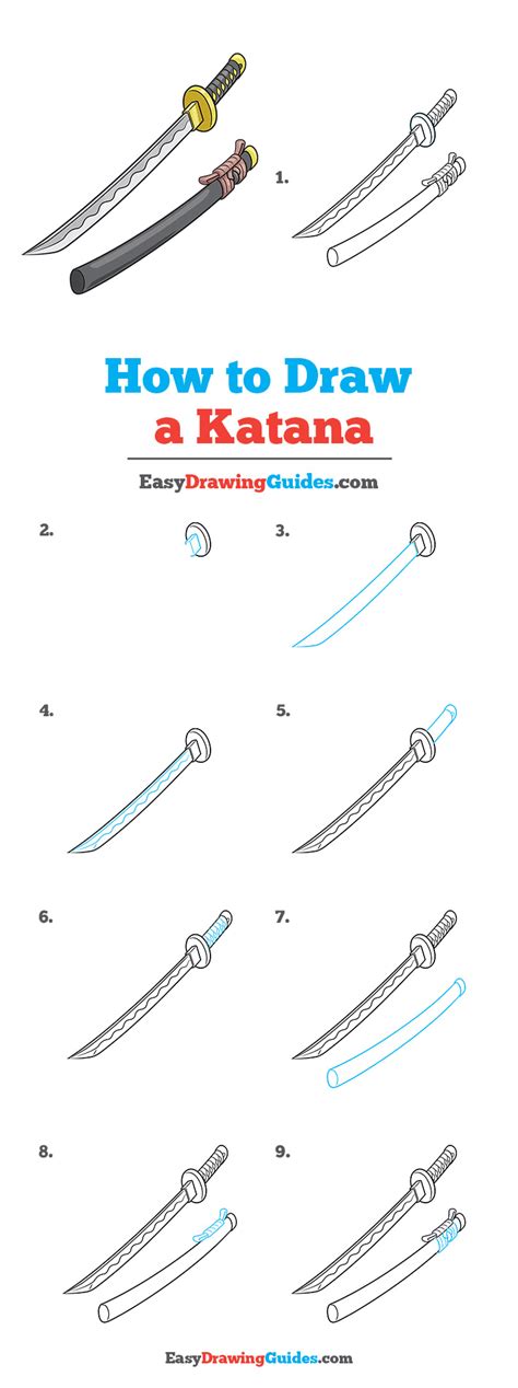 How to Draw a Katana - Really Easy Drawing Tutorial