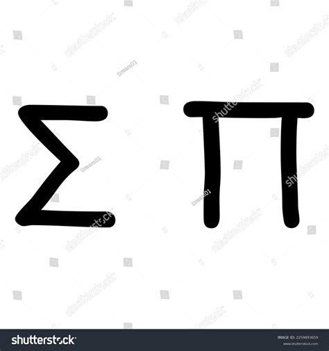 Sigma Pi Symbol Summation Product Notation Stock Vector (Royalty Free ...