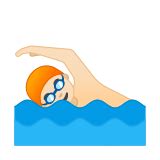 🏊🏻 Person Swimming Emoji with Light Skin Tone Meaning and Pictures