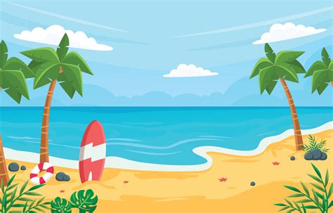 Beach Holiday Summer Background 7076104 Vector Art at Vecteezy