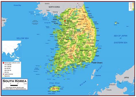 Republic of Korea Map (South Korea)