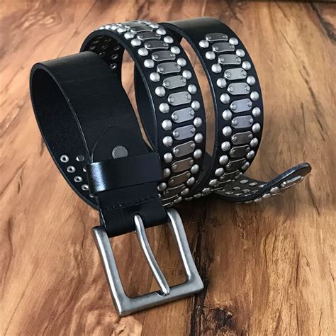 Aliexpress.com : Buy Heavy Metal Men Belt Genuine Leather Cowboy Belts ...