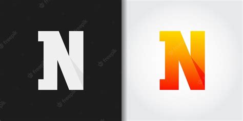 Premium Vector | Orange initial letter n logo