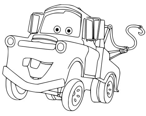 Sir Tow Mater from Cars Coloring Page - Free Printable Coloring Pages ...