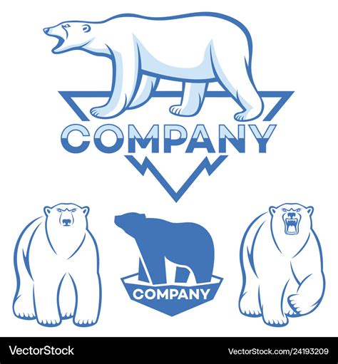 Polar bear logo Royalty Free Vector Image - VectorStock