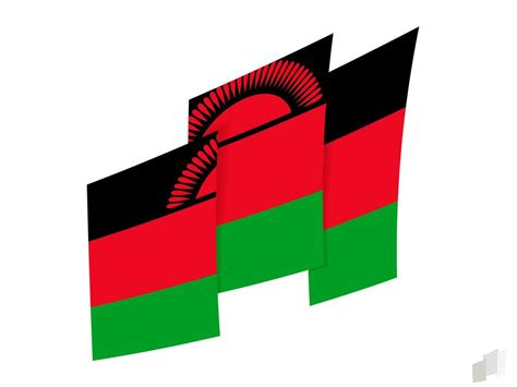 Malawi flag in an abstract ripped design. Modern design of the Malawi ...