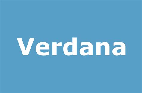 Verdana Font - Fonts Hut