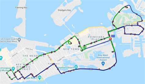 Key West Trolley Route Map