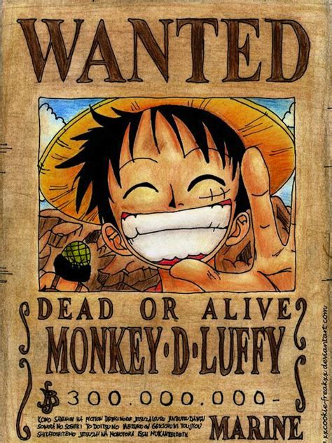 Luffy Wanted Poster With Hd Quality Luffy Bounty Luffy One Piece - IMAGESEE