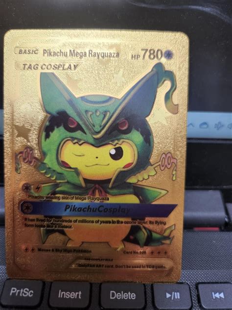 Pikachu Mega Rayquaza Card - Printable Cards