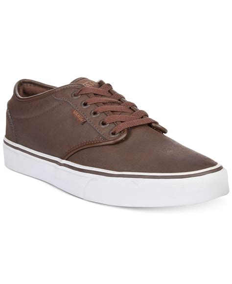 Vans Atwood Buck Leather Sneakers in Brown for Men | Lyst