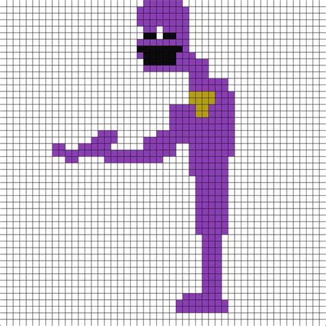 Purple Guy FNAF Perler Kandi Pattern