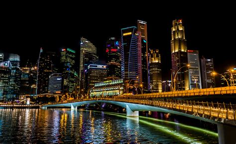 singapore night 4k HD Wallpaper