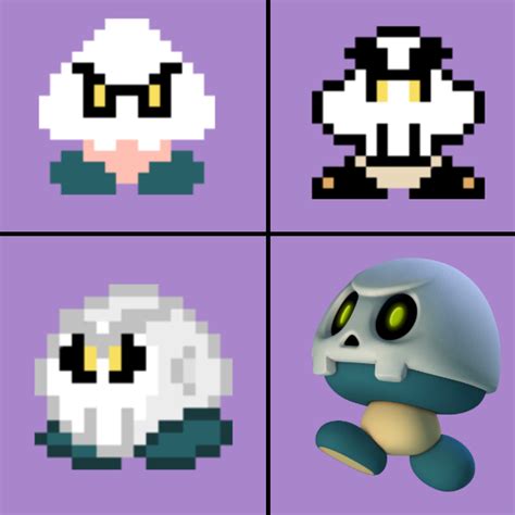 Bone goomba in all 4 styles : r/Mario