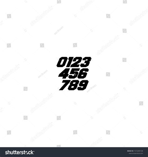 Number Fonts Displaying Numbers Design White Stock Vector (Royalty Free ...