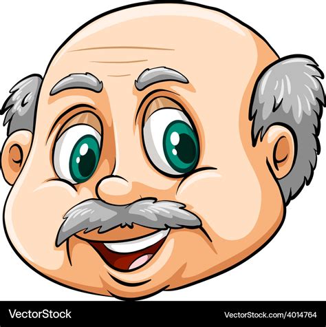 A bald man Royalty Free Vector Image - VectorStock