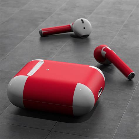 Solid State Red Apple AirPods Skin | iStyles